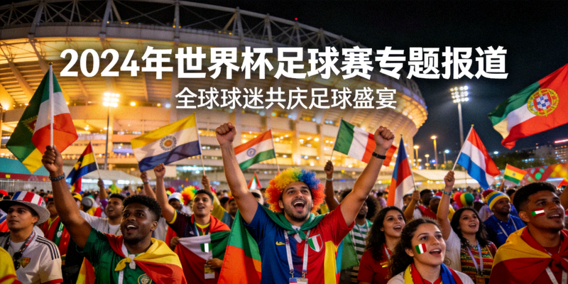 2024年世界杯足球赛专题报道 - 各国球迷挥舞国旗庆祝